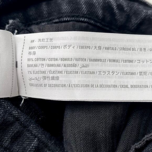 Abercrombie The '90s Slim Straight Ultra High Rise Jeans Black Denim Size 32 14S - Picture 10 of 14